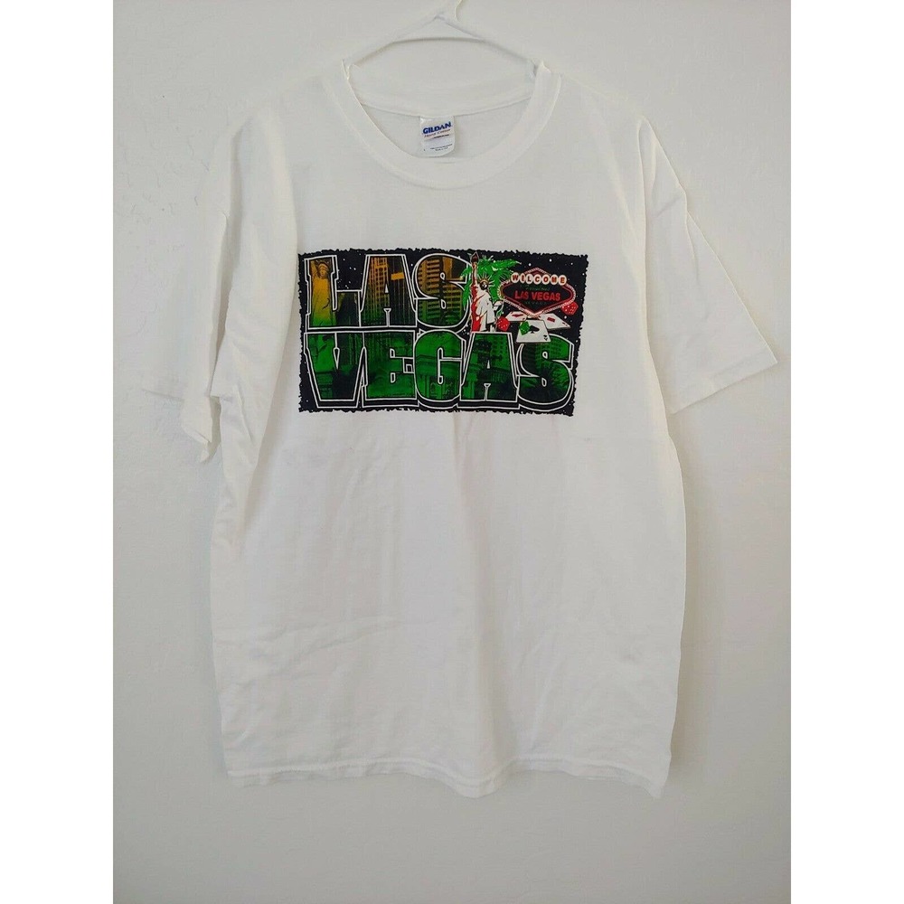 Gildan Las Vegas Nevada White Mens Tee Shirt